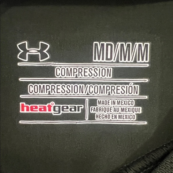 Under Armour Black & Army Green Compression Shirt w/ Neon Tough Mudder Graphics - Picture 4 of 9